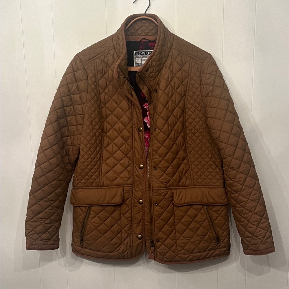 Joules Quilted Brown Women's Puffer Jacket